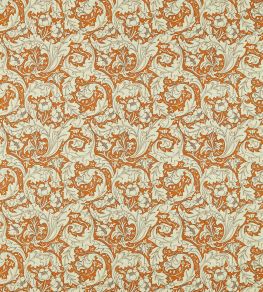Bachelors Button Fabric by Morris & Co Burnt Orange/Sky