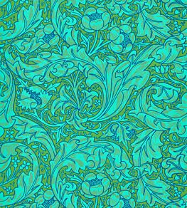 Bachelors Button Wallpaper by Morris & Co Olive/Turquoise