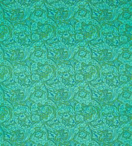 Bachelors Button Fabric by Morris & Co Turquoise