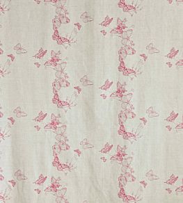 Butterflies Fabric by Barneby Gates Raspberry