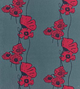 Poppy Fields Wallpaper by Barneby Gates Red/Gunmetal