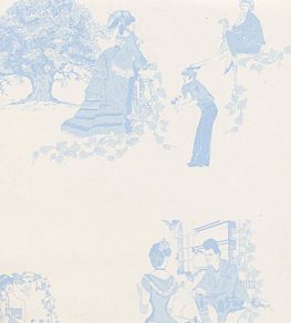 Promenade Wallpaper by Barneby Gates Wedgewood Blue