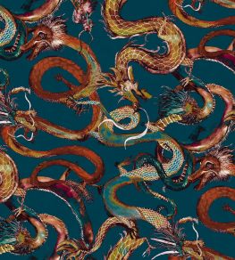 Basilisk Fabric by Arley House Aquamarine