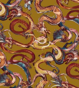 Basilisk Fabric by Arley House Gold