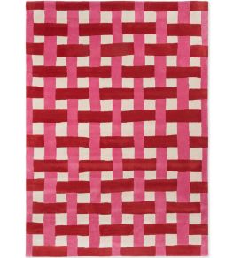 Basket Weave Rug by Harlequin Coral/Rose
