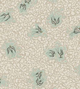 Bea's Swallows Wallpaper by Josephine Munsey Cliffwell Stone and Radmoor Blue
