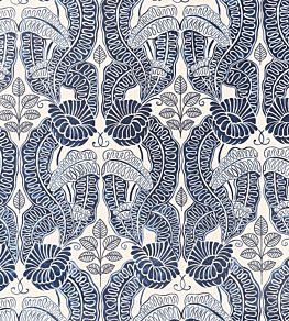 Belle De Nuit Wallpaper by Christopher Farr Cloth Cobalt