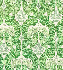 Belle De Nuit Fabric by Christopher Farr Cloth Green
