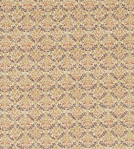 Bellflowers Fabric by Morris & Co Chocolate/Tan
