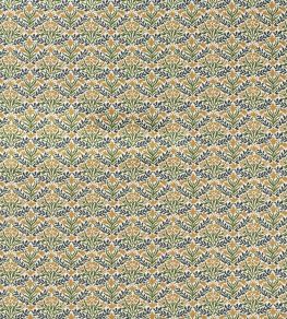 Bellflowers Weave Outdoor Fabric by Morris & Co Moss/Wheat