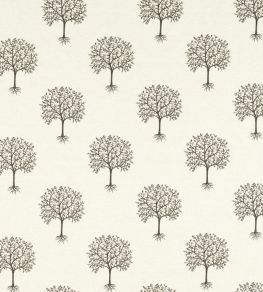 Bergamot Fabric by Clarke & Clarke Charcoal/Linen