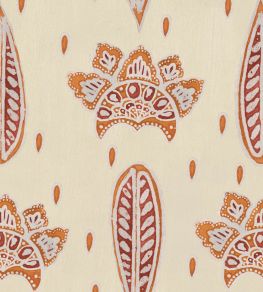 Bethel Batik Wallpaper by MINDTHEGAP Taupe Red