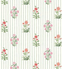 Bindi Flower Wallpaper by Dado 03 Sage and Pink