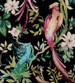 Bird Sonnet Wallpaper by 1838 Wallcoverings Jet