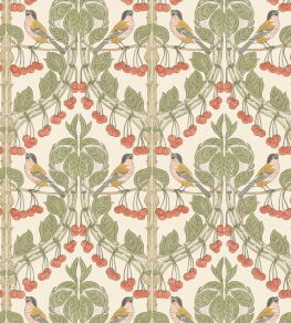 Birds & Cherries Wallpaper by GP & J Baker Red/Green