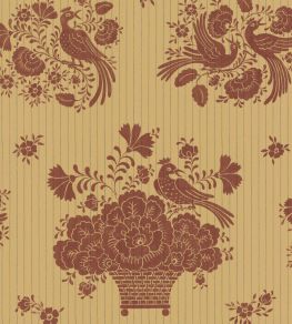 Birds Nest Wallpaper by Langelid Von Bromssen Falu Red