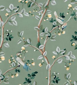 Birds Prosperity Wallpaper by Coordonne Jade