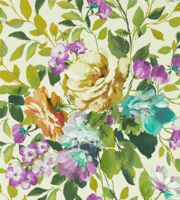 Bloom Wallpaper by Clarke & Clarke Amethyst