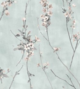 Blossom Fabric by Woodchip & Magnolia Duck Egg Blue