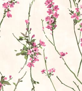 Blossom Fabric by Woodchip & Magnolia Pink on Cream