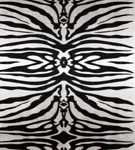 Bold Zebra Velvet Fabric by Avalana Black and White