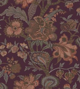 Bombay Fabric by Arley House Claret