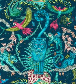Bosque Dreams Wallpaper by Clarke & Clarke Navy