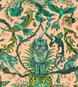 Bosque Dreams Wallpaper by Clarke & Clarke Pink