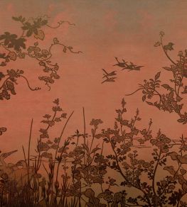 Botanical Oasis Mural by Eijffinger Red