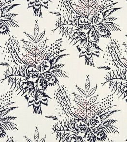 Bouquet Fabric by Christopher Farr Cloth Dark Indigo