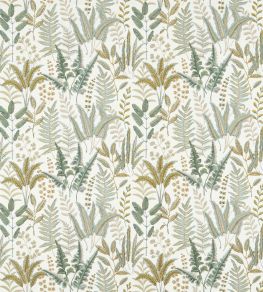 Bracken Embroidered Fabric by Clarke & Clarke Glade