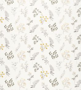 Brigitte Fabric by Clarke & Clarke Pewter/Chartreuse