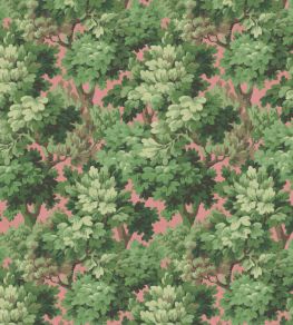 Broadhead Forest Wallpaper by Woodchip & Magnolia Grass Green/Salmon