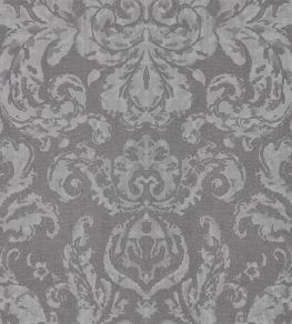 Brocatello Wallpaper by Zoffany Logwood Grey