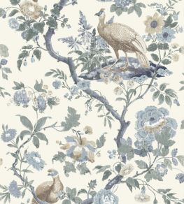 Broughton Rose Wallpaper by GP & J Baker Blue