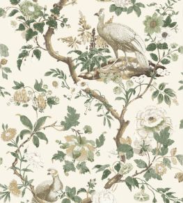 Broughton Rose Wallpaper by GP & J Baker Green