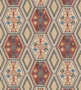 Buckland Wallpaper by Mulberry Home Red / Blue