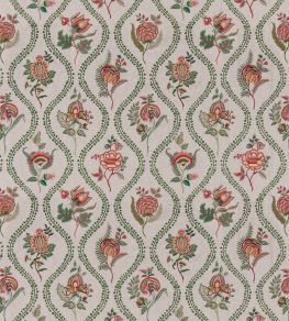 Burford Embroidery Fabric by GP & J Baker Emerald/Red