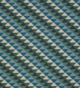 Busy Lizzie Fabric by Christopher Farr Cloth Aqua