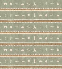 Cabin Stripe Wallpaper by DADO Khaki