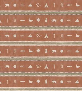 Cabin Stripe Wallpaper by DADO Rust