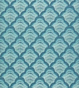 Calico Shell Wallpaper by 1838 Wallcoverings Aqua
