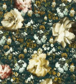 Camile Wallpaper by Clarke & Clarke Teal/Spice
