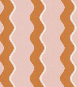 Cari Wave Fabric by Woodchip & Magnolia Gorse/Pink Cloud