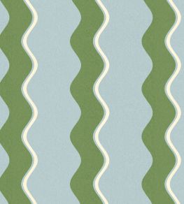 Cari Wave Fabric by Woodchip & Magnolia Pacific Blue