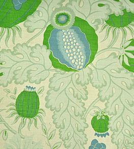 Carnival Fabric by Christopher Farr Cloth Green