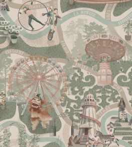 Carnival Map Wallpaper by Brand McKenzie Eau De Nil