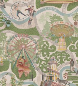 Carnival Map Wallpaper by Brand McKenzie Grass Green