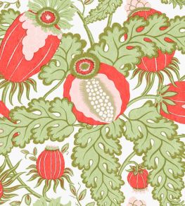 Carnival Vinyl Wallpaper by Christopher Farr Cloth Guava