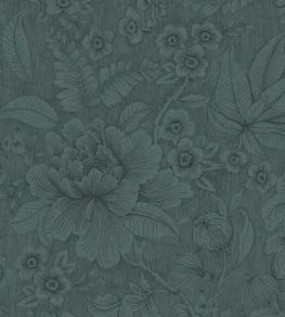 Casa De Fiore Wallpaper by Eijffinger Denim Blue